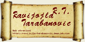 Ravijojla Tarabanović vizit kartica